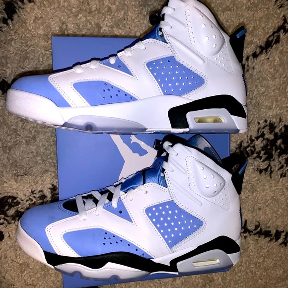 Brand New Jordan 6 UNC University Blue White Black sz 9.5 - Picture 2 of 10